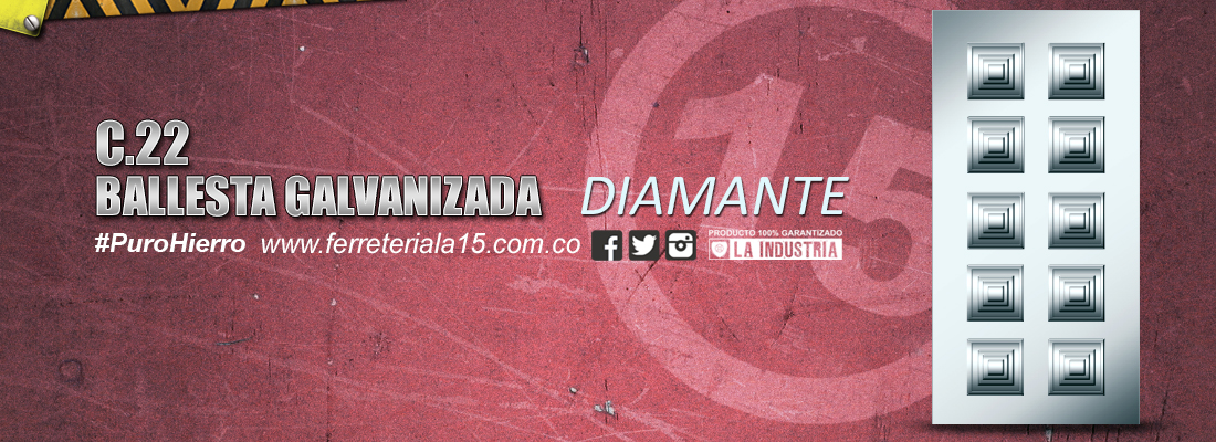 BALLESTA DIAMANTE GALVANIZADA F15 Slide